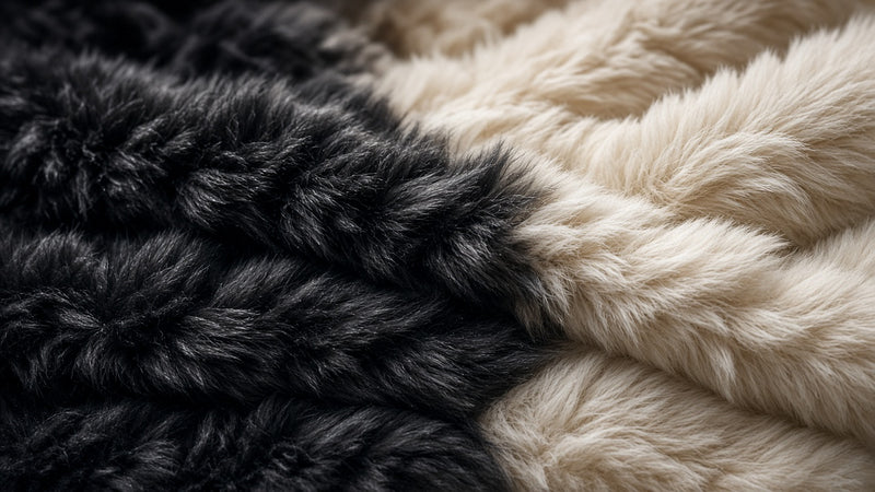 Faux fur texture close-up